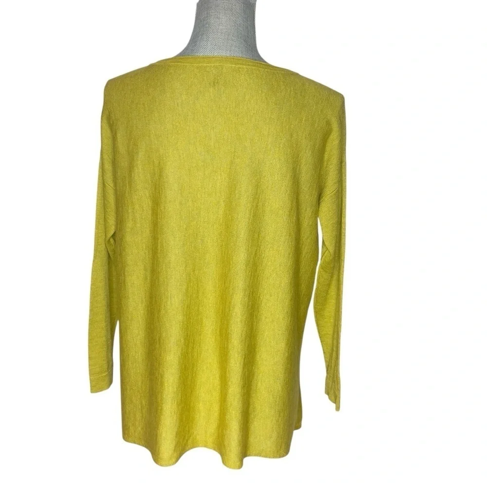 Eileen Fisher Fine Tencel Alpaca Scoop Neck Sweater Tunic Top Fern PP/PTP 2P-4P